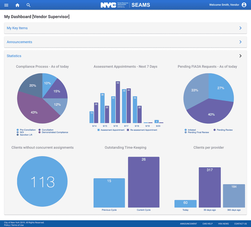 alt SEAMS Dashboard